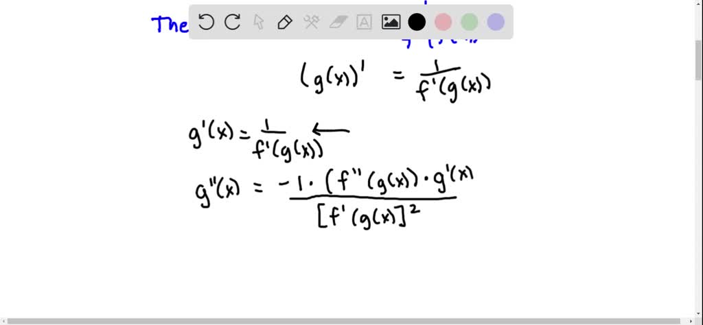 Solved A If F Is A One To One Twice Differenti