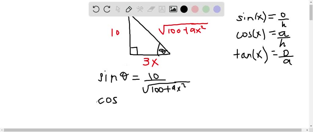 SOLVED:Use the diagrams below to write the value of: (a) sinθ(b) cosθ ...