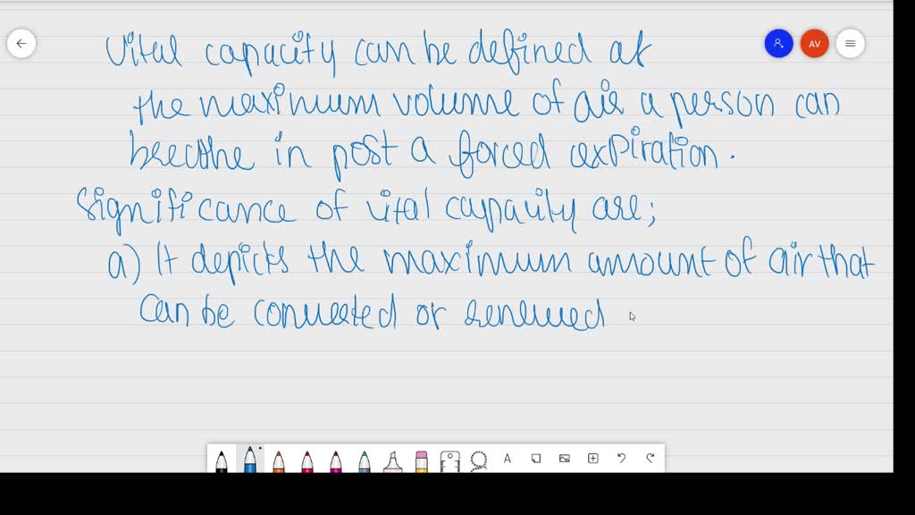 SOLVED Define Vital Capacity What Is Its Significance 