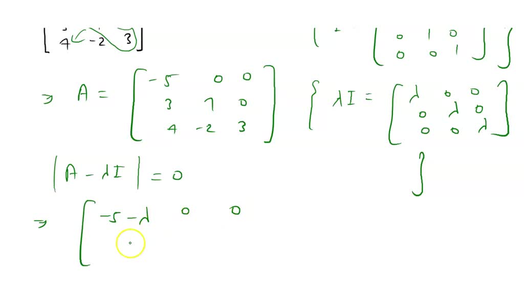 SOLVED:The eigen values of a triangular matrix are ...