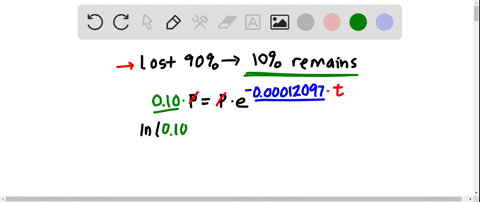 how-old-is-a-piece-of-wood-that-has-lost-90-of-its-carbon-14