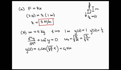 a-force-of-3-mathrmn-stretches-a-spring-by-1-mathrmm-a-find-the-spring-constant-k-b-a-mass-of-4-math