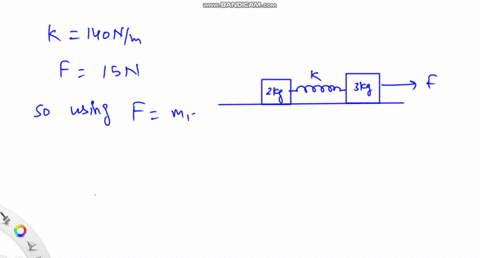 a-20-kg-mass-and-a-30-mathrmkg-mass-are-on-a-horizontal-frictionless-surface-connected-by-a-massless