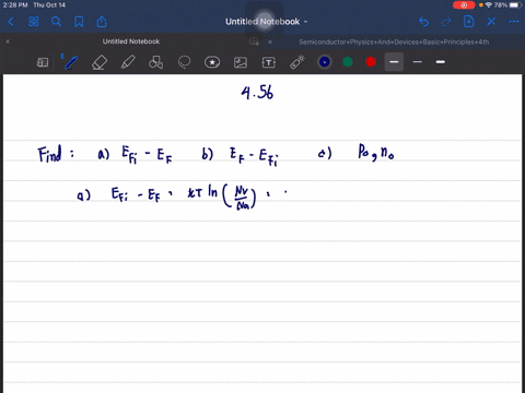 a-determine-the-position-of-the-fermi-energy-level-with-respect-to-the-intrinsic-fermi-level-in-sili
