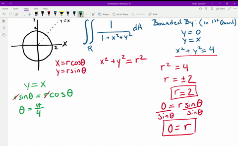 use-polar-coordinates-to-evaluate-the-double-integral-iint_r-frac11x2y2-d-a-where-r-is-the-sector-in