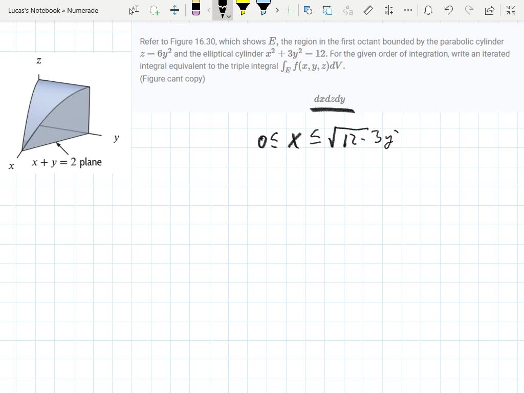 SOLVED:Refer to Figure 16.32, which shows E, the region in the first ...