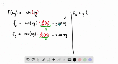 find-all-the-second-order-partial-derivatives-of-the-functions-fx-ysin-x-y-2