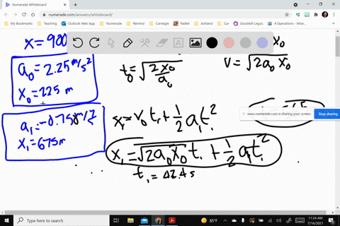 a-car-moves-along-an-x-axis-through-a-distance-of-900-mathrmm-starting-at-rest-at-x0-and-ending-at-2