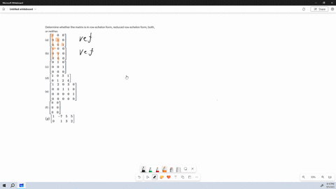 determine-whether-the-matrix-is-in-row-echelon-form-reduced-row-echelon-form-both-or-neither-a-leftb