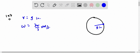 Determine the linear velocity of a point rotating at the given angular ...