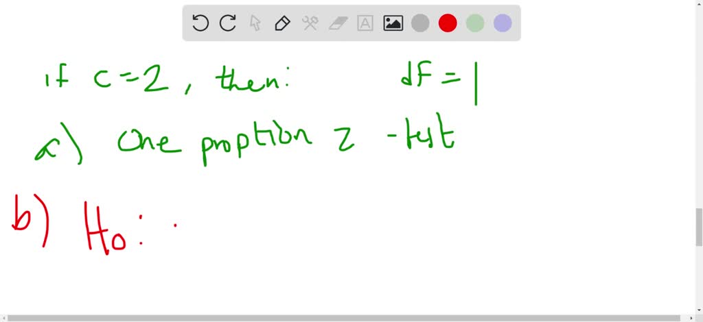 The chi-square goodness-of-fit test provides a method for performing a hypothesis test about the distribution of a variable that has $c$ possible values. If the number of possible values is 2 that is, $c=2,$ the chi-square goodness-of-fit test is equivalent to a procedure that you studied earlier.
a. Which procedure is that? Explain your answer.
b. Suppose that you want to perform a hypothesis test to decide whether the proportion of a population that has a specified attribute is different from $p_{0}$. Discuss the method for performing such a test if you use (1) the one-proportion z-test (page 558 ) or (2) the chi-square goodness-of-fit test.