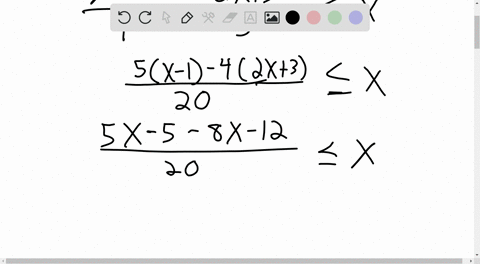 solve-the-inequality-and-specify-the-answer-using-interval-notation-fracx-14-frac2-x35-leq-x