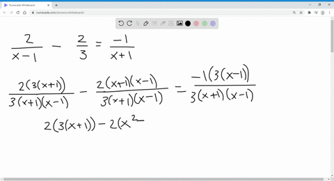 solve-equation-and-check-your-solutions-frac2x-1-frac23frac-1x1