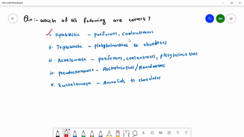 which-of-the-following-are-correct-i-diploblastic-poriferans-coelenterates-ii-triploblastic-platyhel