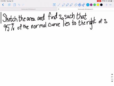 find-the-z-value-described-and-sketch-the-area-described-find-z-such-that-95-of-the-standard-normal-