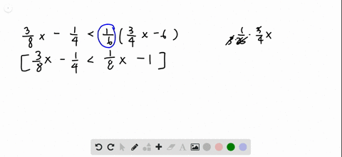 solve-inequality-and-graph-the-solution-set-frac38-x-frac14-xfrac16leftfrac34-x-6right