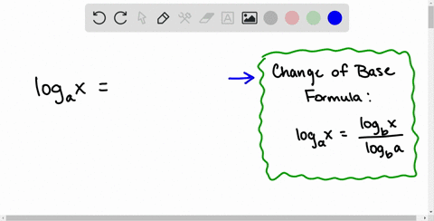 SOLVED:In Exercises 1 - 3, fill in the blanks. The change-of-base ...