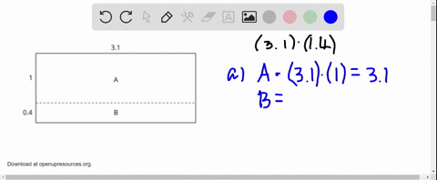 here-is-an-area-diagram-that-represents-31-cdot-14-a-find-the-areas-of-sub-rectangles-a-and-b-b-what