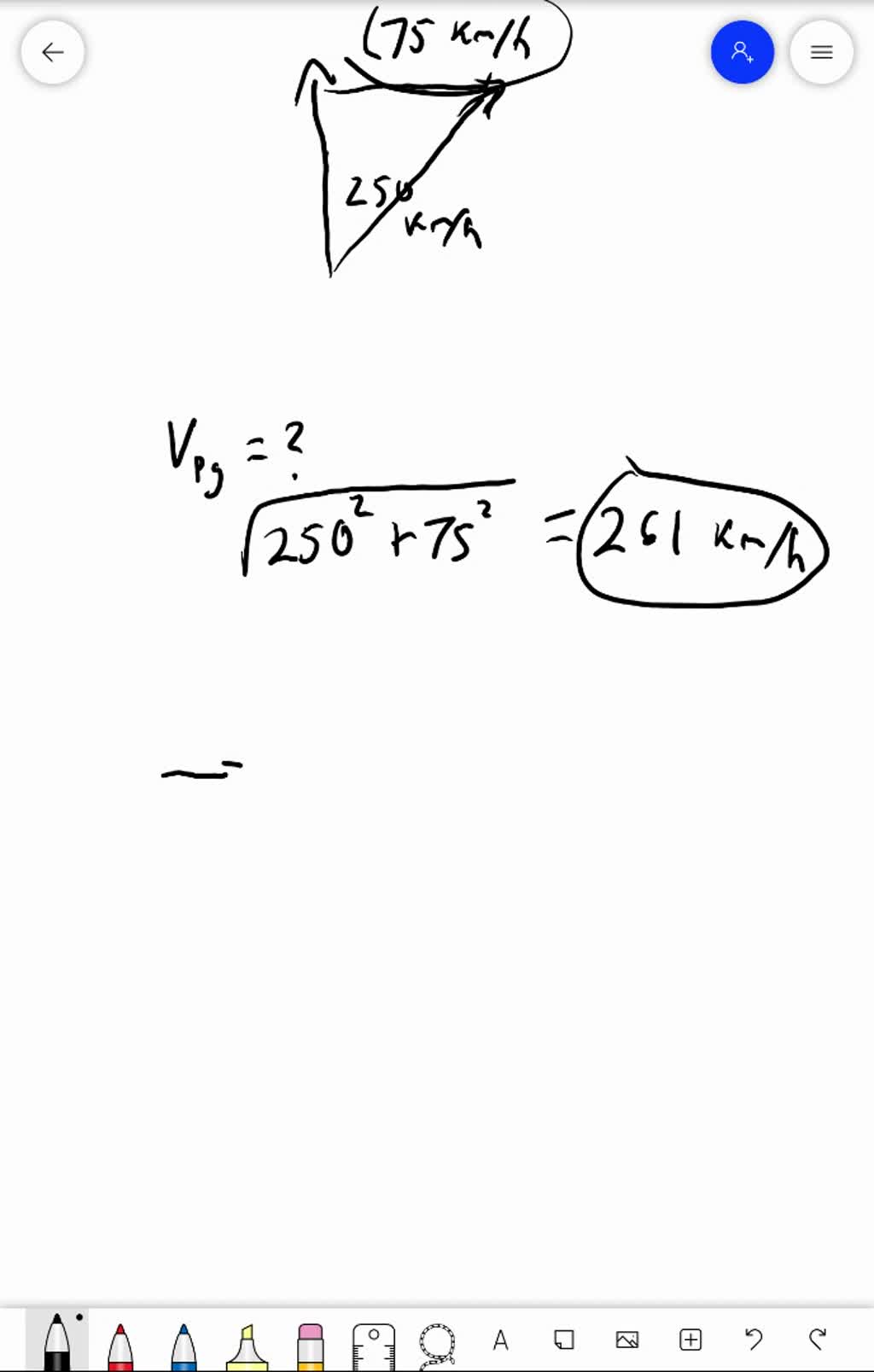 SOLVED An Airplane Flies Due North With An Air Speed Of 250 Km H A 