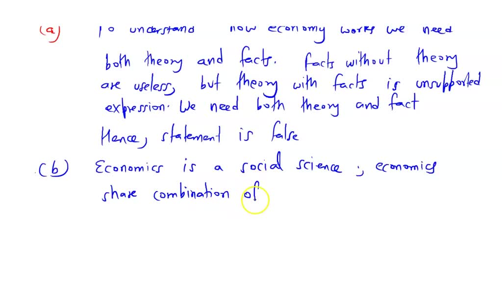 SOLVED:Why Are These Statements Wrong ? (a) The Purpose Of A Theory Is ...