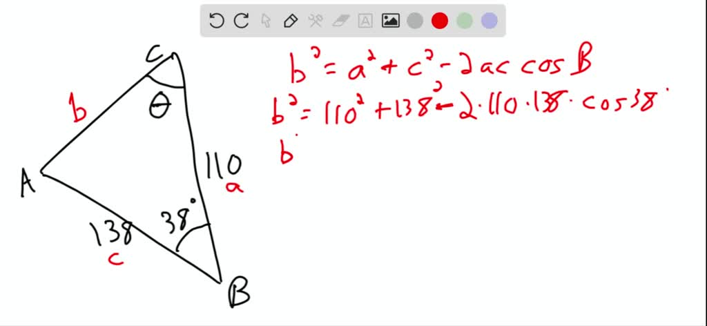 SOLVED:Find the indicated side x or angle θ. (Use either the Law of ...