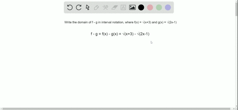 use-interval-notation-to-write-each-domain-the-domain-of-f-g-if-fxsqrtx3-and-gxsqrt2-x-1