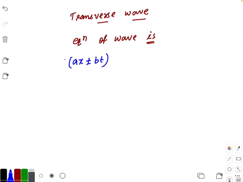 a-transverse-wave-is-travelling-in-a-string-equation-of-the-wave-a-is-not-equal-to-the-shape-of-the-