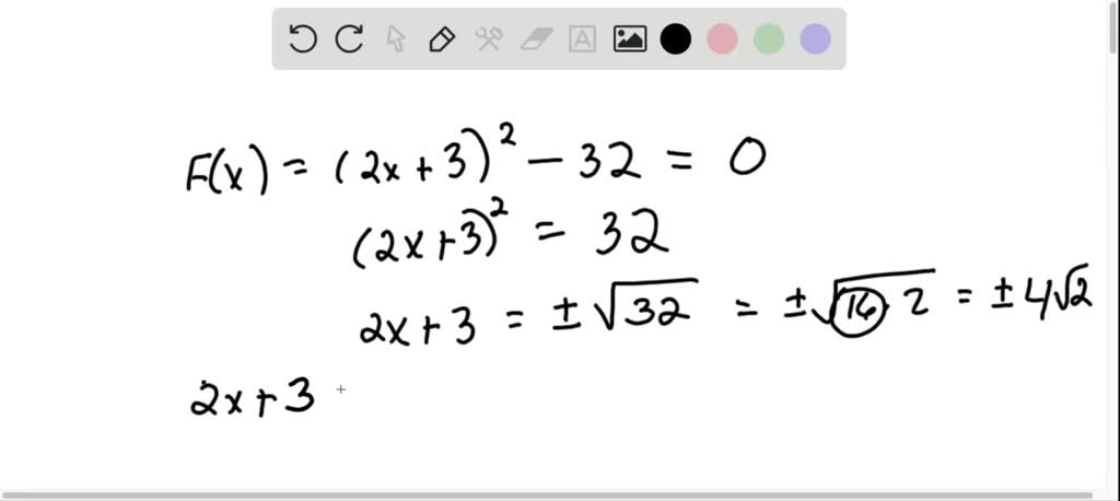 SOLVED:Find the zeros of each quadratic function using the Square Root ...