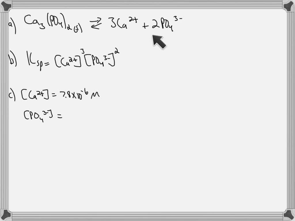 SOLVEDSparingly soluble calcium phosphate dissolves in water to yield