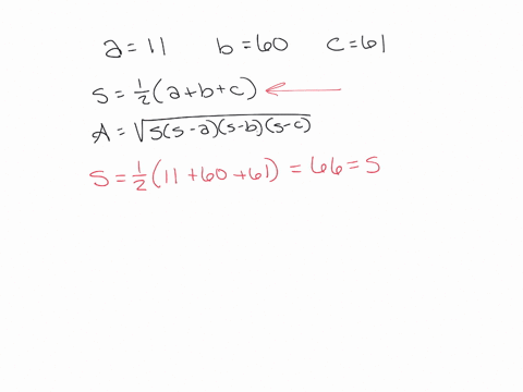 find-the-area-of-a-triangle-with-sides-of-lengths-a11-mathrmm-b60-mathrmm-and-c61-mathrmm