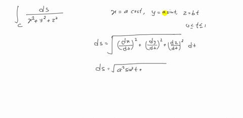 find-int_c-fracd-sx2y2z2-where-c-is-the-helix-xa-cos-t-ya-sin-t-zb-t-0-leq-t-leq-1