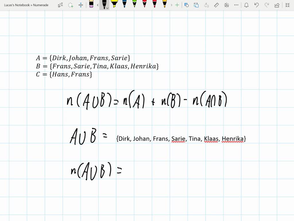 SOLVED:Verify That N(A ∪B)=n(A)+n(B)-n(A ∩B) With A And B As Above.