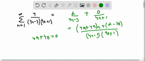 use-partial-fractions-to-find-the-sum-of-each-series-sum_n1infty-frac44-n-34-n1