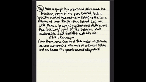 in-words-describe-an-experimental-procedure-using-freezing-point-depression-to-determine-the-molar-m