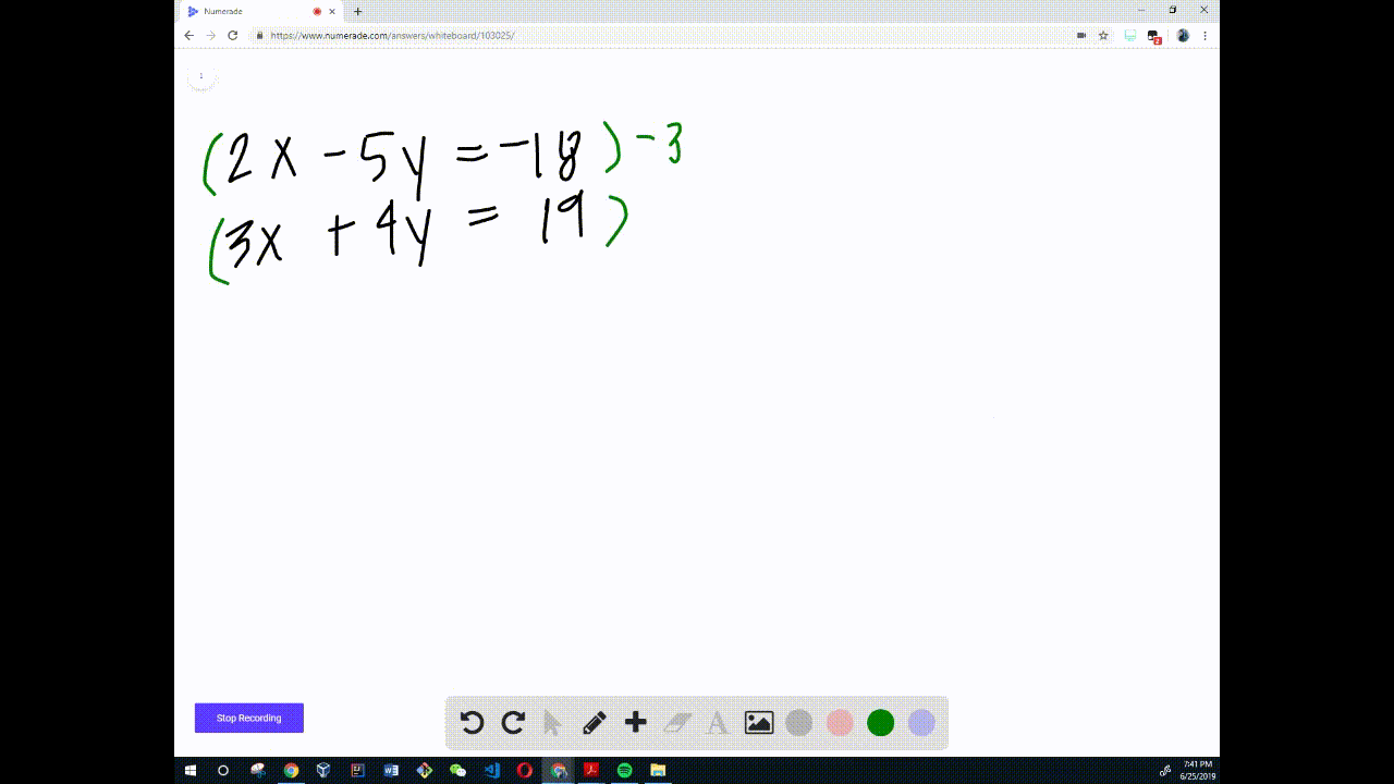 2x 3y 13 0 3x 2y 12 0 by elimination method