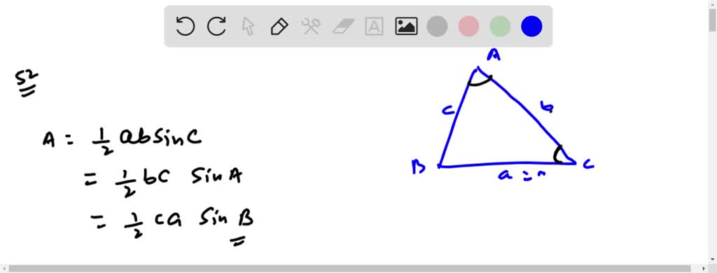 ⏩SOLVED:Find the area of a triangle with sides of length 7 and 9 and ...