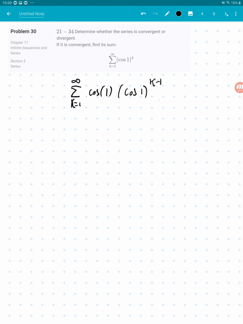 21-34-determine-whether-the-series-is-convergent-or-divergent-if-it-is-convergent-find-its-sum-sum-9