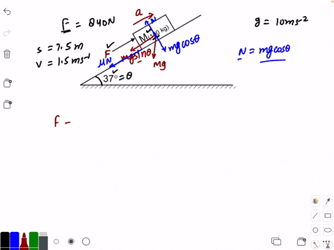a-force-mathrmf-is-applied-as-shown-on-a-block-of-mass-mathrmm100-mathrmkg-kept-on-a-fixed-rough-i-2