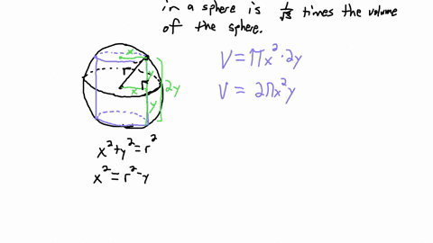 show-that-the-maximum-volume-enclosed-by-a-right-circular-cylinder-inscribed-in-a-sphere-equals-fr-2