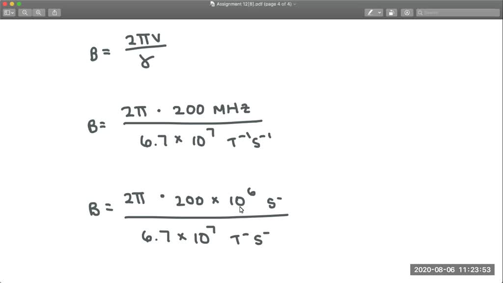 calculating magnetic field strength on a coil