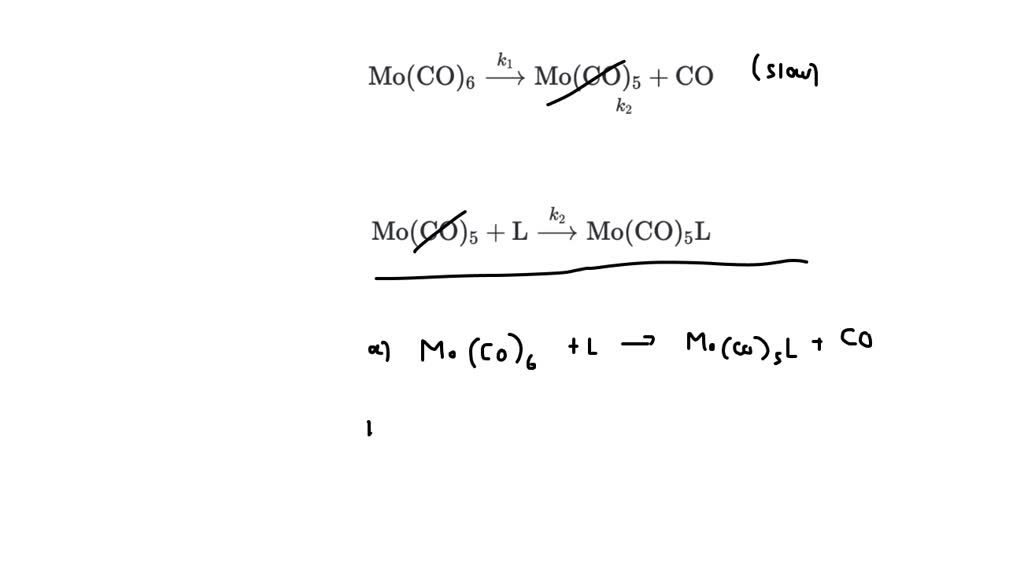 SOLVED:The substitution reactions of molybdenum hexacarbonyl, Mo(CO)6 ...