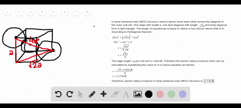 barium-crystallizes-in-a-body-centered-cubic-unit-cell-with-an-edge-length-of-5025-a-a-what-is-the-a