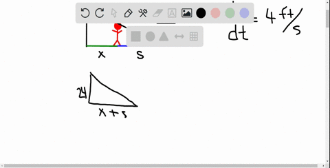 SOLVED:A woman 5 feet tall is walking away from a streetlight hung 20