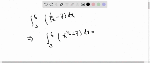 evaluate-the-given-definite-integrals-int_36leftfrac1sqrtx-7right-d-x