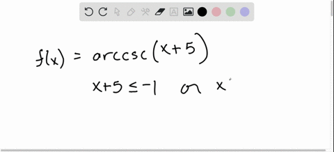 find-the-domain-of-the-given-function-write-your-answers-in-interval-notation-fxoperatornamearccscx5