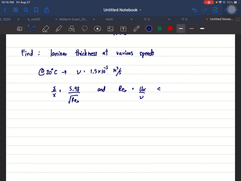 consider-flow-of-air-over-a-flat-plate-on-one-graph-plot-the-laminar-boundary-layer-thickness-as-a-f