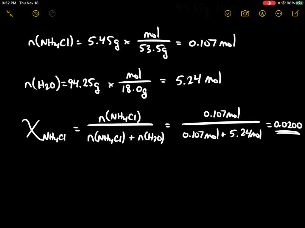 SOLVEDAn aqueous ammonium chloride solution contains 5.75 mass NH4