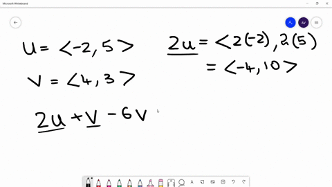 given-mathbfulangle-25rangle-and-mathbfvlangle-43rangle-find-the-following-see-example-5-2-uv-6-v