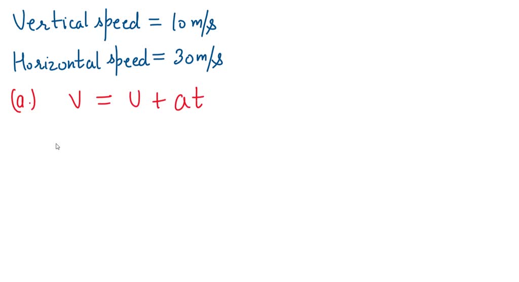 ⏩SOLVED:A tennis ball is hit with a vertical speed of 10 m / s and a ...