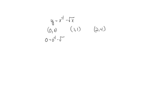 determine-which-of-the-given-points-are-on-the-graph-of-the-equation-equation-yx4-sqrtx-points-00-11